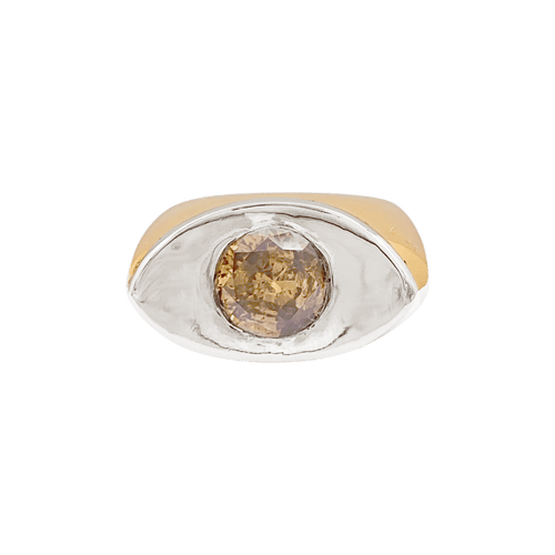 Bague 52 Bague moderniste or, diamant brun. 58 Facettes 34347