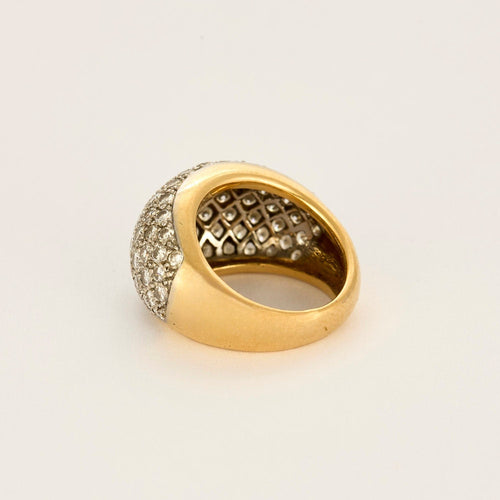 Bague 52 Bague boule or jaune, or blanc et diamants 58 Facettes CRE0041X5