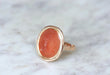 Bague 63.5 Bague Ancienne Intaille  or rose cornaline 58 Facettes