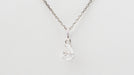 Collier Collier solitaire or blanc diamant poire 58 Facettes 32702