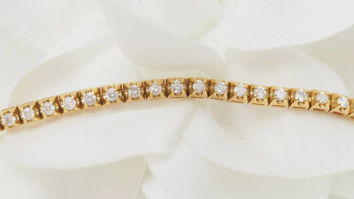 Bracelet Bracelet rivière en or jaune et diamants 1,50ct 58 Facettes 32843