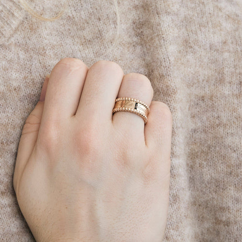 Bague 58 BAGUE "FACETTE" OR JAUNE 58 Facettes BO/240061