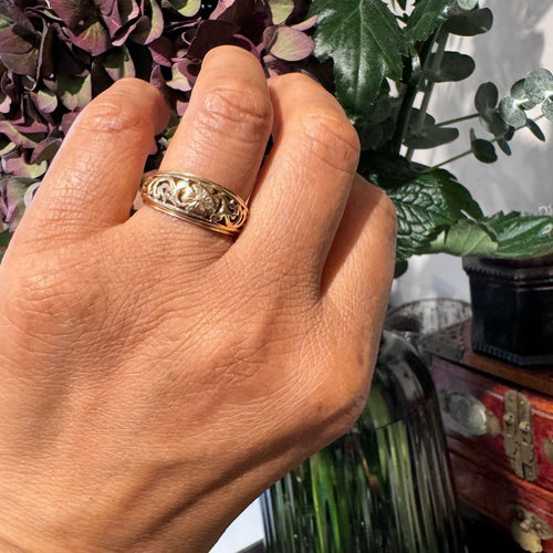 Bague 55.5 Bague en or jaune filigrané 58 Facettes B6DEA5888AF34FF9A06AEF61361E3E1A