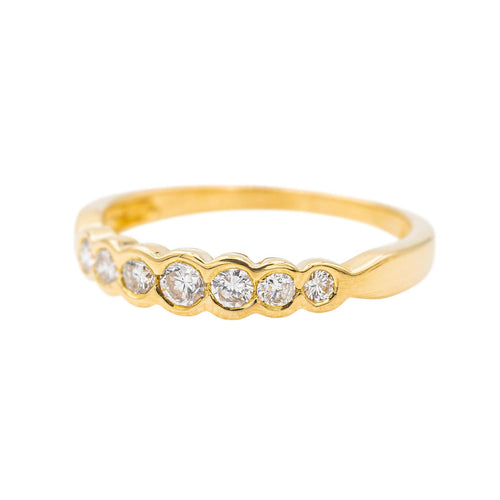 Bague 51.5 Bague Demi-alliance Or jaune Diamant 58 Facettes 3634779CN