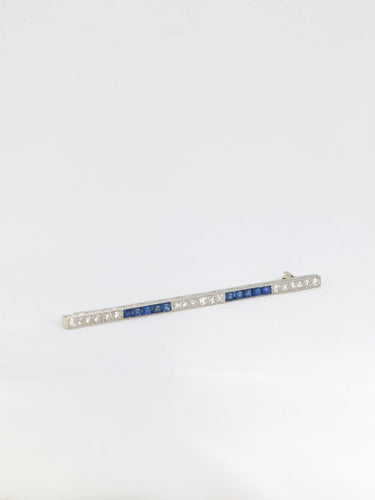 Broche Broche barrette saphirs & diamants 58 Facettes 721