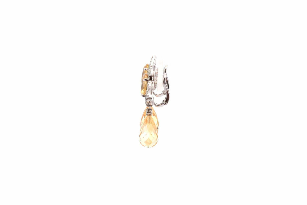 Boucles d'oreilles Boucles d'oreilles citrines et diamants 58 Facettes 26342dv