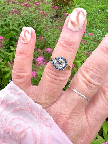 Bague 55 Bague saphirs diamants or 58 Facettes AA 1655