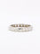 Bague 53 Alliance or blanc diamants serti étoile 58 Facettes 1145.2