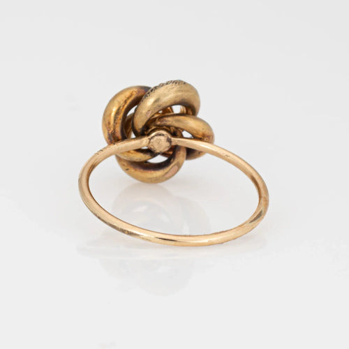 Bague Antique Victorian Infinity Knot Ring Conversion 14k Yellow Gold 5.5 Bijoux fins 58 Facettes G7450