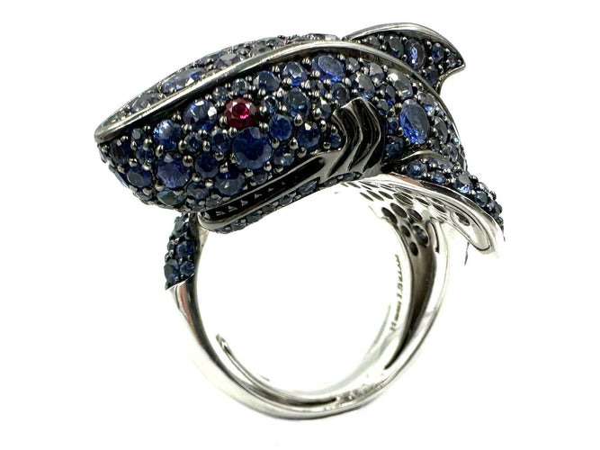 Bague 51 HENRI J. SILLAM Bague 2 ors, saphirs et rubis 58 Facettes