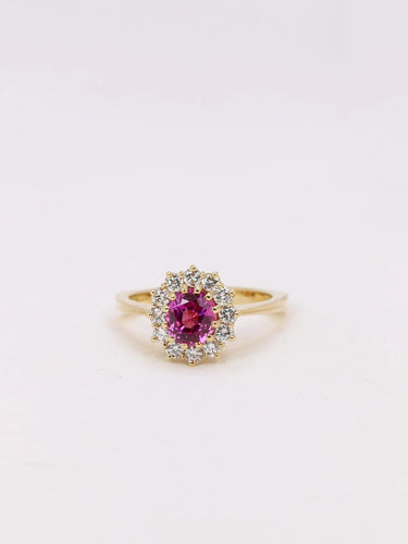 Bague 52.5 Bague marguerite saphir rose 58 Facettes J387