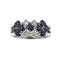 Bague 56 Bague 3 rangs diamants et saphirs 58 Facettes 30225