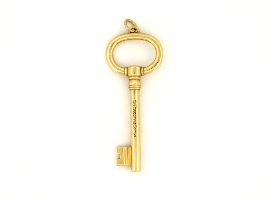 yellow gold tiffany key pendant for necklace