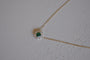 Pendentif Vintage yellow gold emerald diamond pendant 58 Facettes