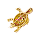 Broche Broche vintage, "Tortue", or jaune, émail, rubis. 58 Facettes 34164