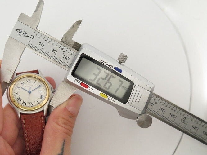 Montre vintage montre CARTIER cougar 32mm or & acier 58 Facettes 260564