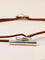 Collier HERMES Collier GLENAN argent cuir marron 58 Facettes 1206.9