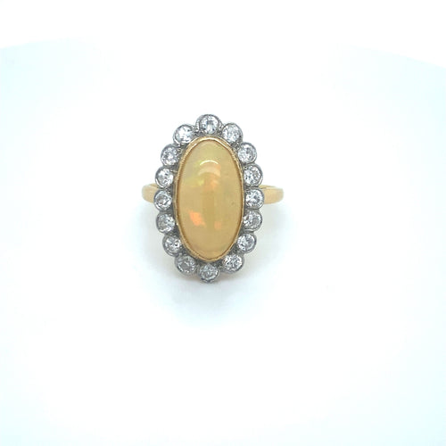 Bague 55 Bague opale et diamant 58 Facettes