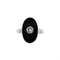 Bague Art Déco avec onyx et diamants
