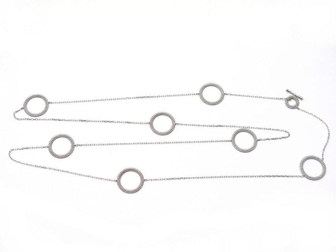 Collier collier MAUBOUSSIN sautoir le premier jour 100 cm or blanc 58 Facettes 259718