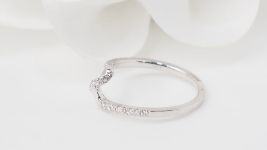 Bague 54 Bague Zig Zag en or blanc et diamants 58 Facettes 32749