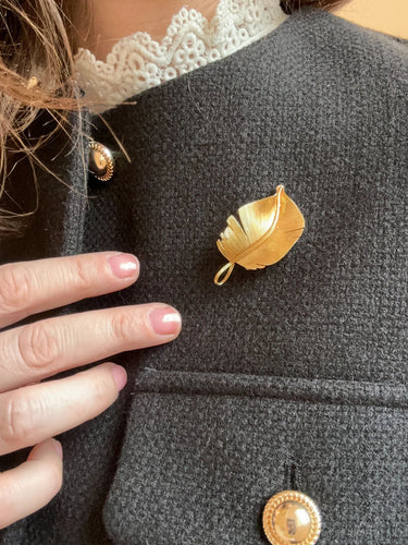 Broche HERMES - Broche Plume 58 Facettes REF23126CF