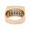 Bague 50 Bague pavage or rose, platine, diamants. 58 Facettes 34006
