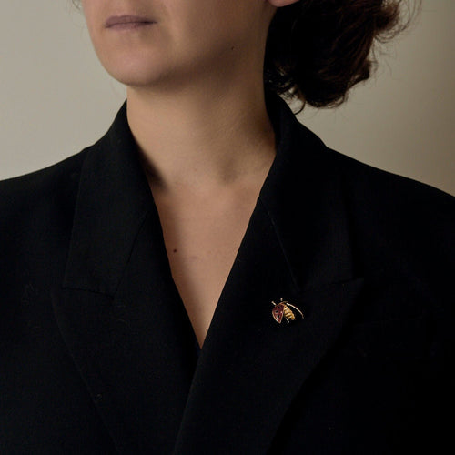 Broche Broche porte bonheur "Coccinelle" en or jaune et émaux 58 Facettes CHS0705