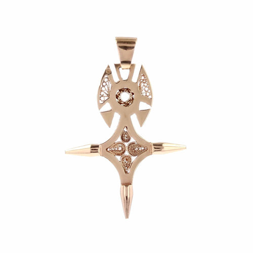 Pendentif Pendentif croix d'Agadez or rose filigranée 58 Facettes 24-327G