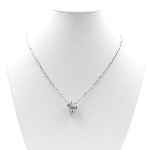 Collier Bulgari - Collier "Serpenti Viper" en or blanc avec pavé de diamants 58 Facettes