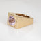 Bague 53 Bague carrée en kunzite des années 70, anneau lourd, vintage, or jaune 14 carats 58 Facettes G13895