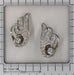 Boucles d'oreilles Boucles d'oreilles à clips en diamant en forme d'aile vintage des années 1950 58 Facettes 24299-0258