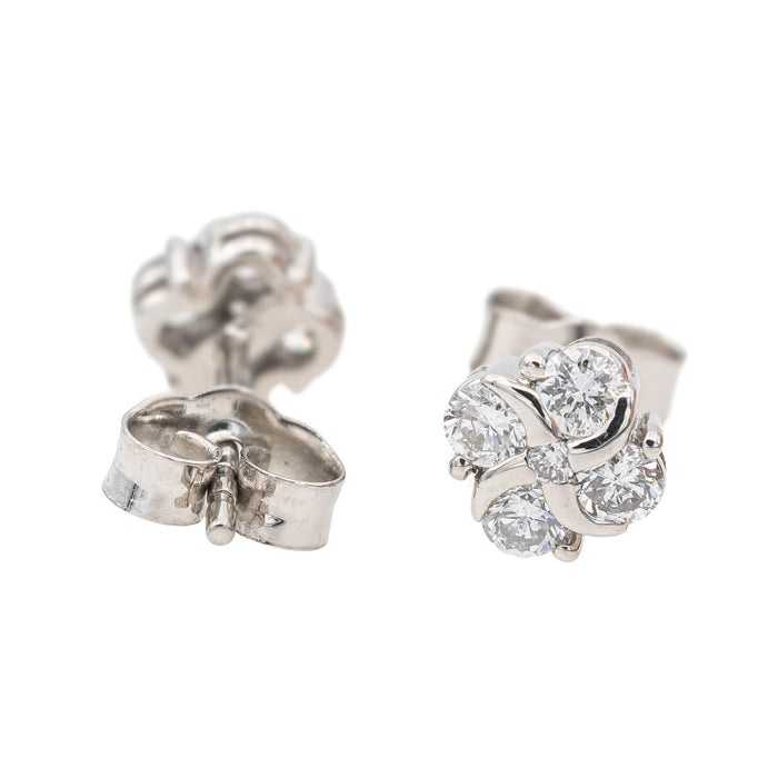 Boucles d'oreilles Boucles d'oreilles Puces Or blanc Diamant 58 Facettes 2635147CN