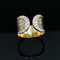 Bague Fascia in Oro a Tre Colori, con Diamanti 58 Facettes