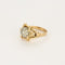 Bague 53 Bague en or jaune 18K et de platine 58 Facettes CLA0593