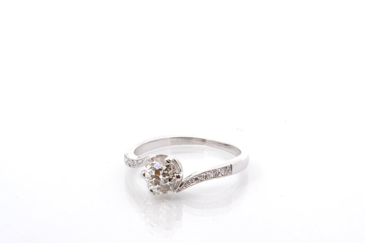 Bague 53.5 Bague ancienne diamant de 0,93ct K/VS1 58 Facettes 27096-27101b