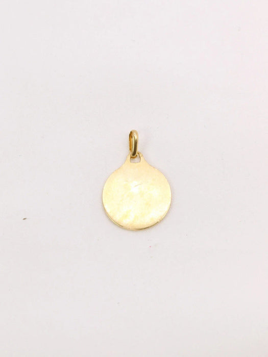 Pendentif Médaille amour Augis ronde or jaune diamant rubis 58 Facettes J461