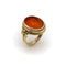 Bague 54 Bague victorienne en or jaune et cornaline ornée d'une intaille représentant Jules César 58 Facettes