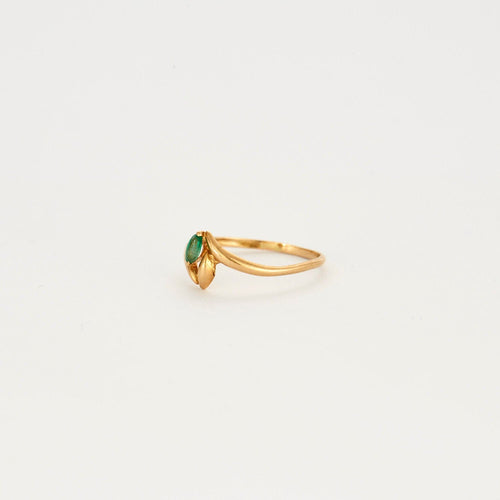 Bague 50 Bague or jaune moldavite 58 Facettes LP38