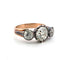 Bague 55 Bague en or rose et argent avec diamants old mine 1,85ct et 1,10ct 58 Facettes