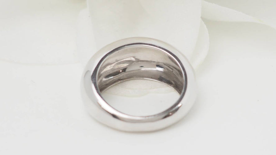 Bague 51 Bague jonc en or blanc 58 Facettes 32555