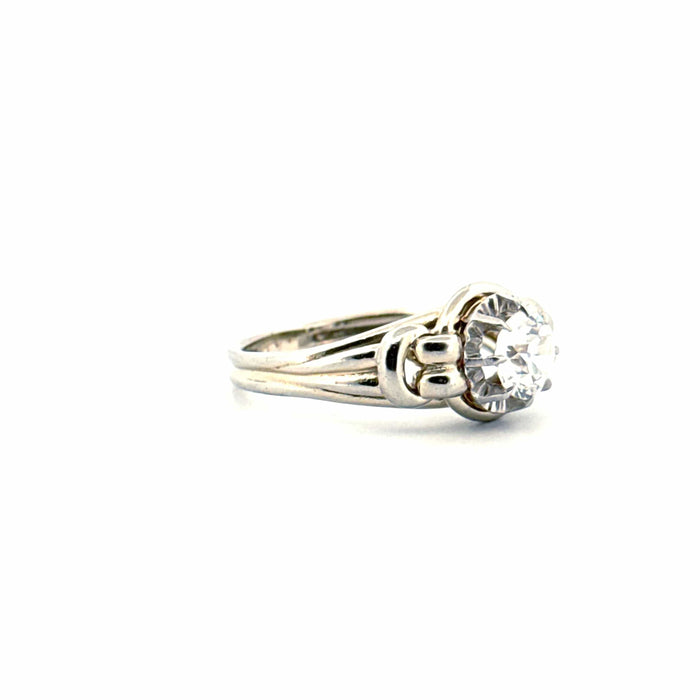 Bague 57 Solitaire or blanc diamant 58 Facettes 89-GS33898