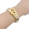 Bracelet Bracelet Bulgari, "Doppio Cuore", deux ors. 58 Facettes 33711