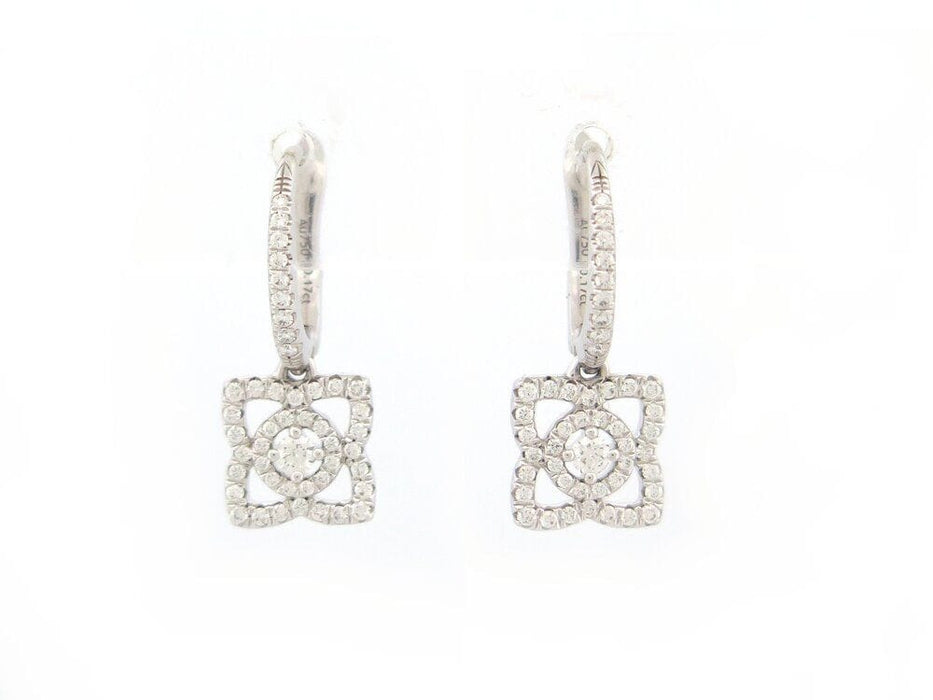 Boucles d'oreilles boucles d'oreilles DE BEERS dormeuses enchanted lotus or diamants 58 Facettes 263055