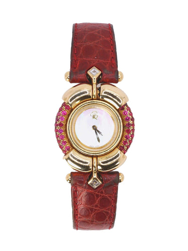 Montre RENE BOIVIN Montre Chrysalide or jaune rubis saphirs diamants 58 Facettes 1089.1