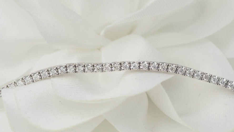 Bracelet Bracelet rivière en or blanc et diamants 1ct 58 Facettes 32942