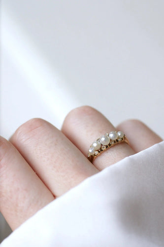 Bague 53 Bague jarretière perles et diamants 58 Facettes