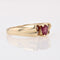 Bague 49 Bague moderne or jaune rubis diamants 58 Facettes 17-024C