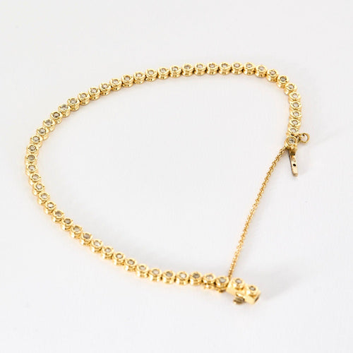 Bracelet Bracelet tennis or jaune et diamants 58 Facettes SOR1075