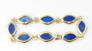 Bracelet Bracelet vintage en or jaune lapis lazuli et diamants 58 Facettes 32872